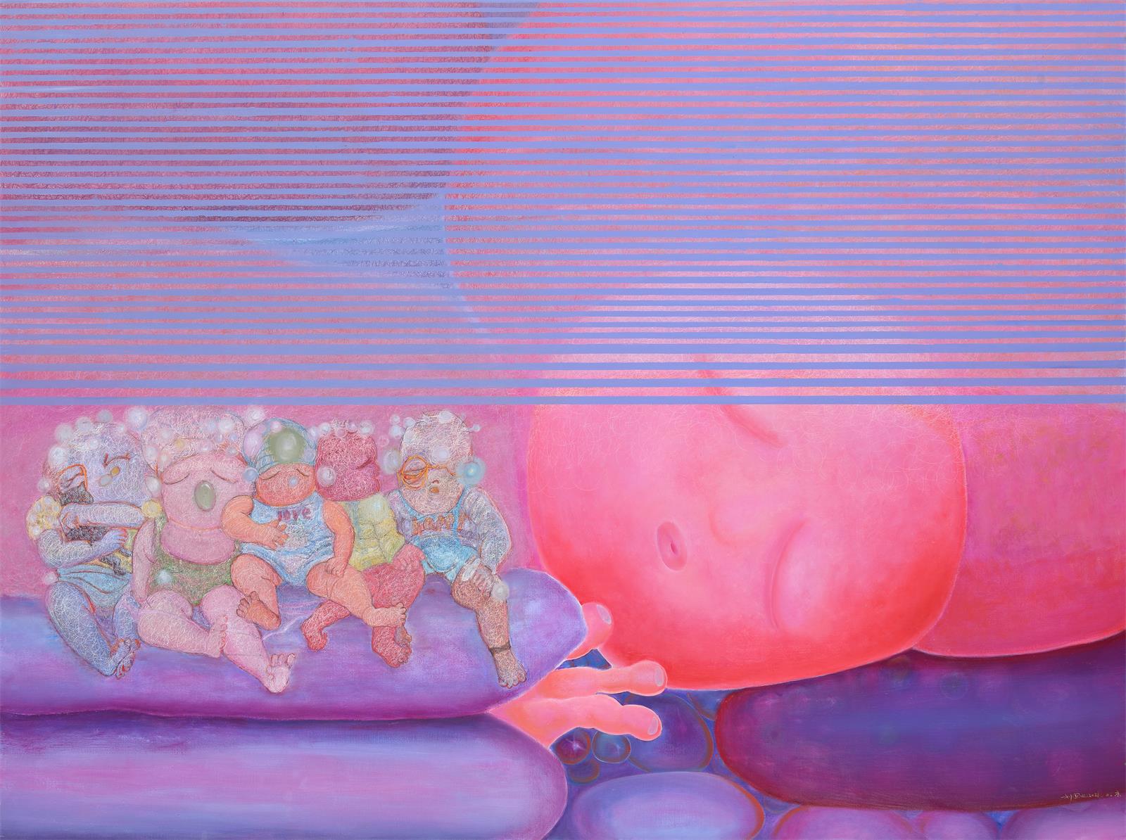 刘国义《超弦》系列 虚实之间 2021 布面油画 150cm x 200cm