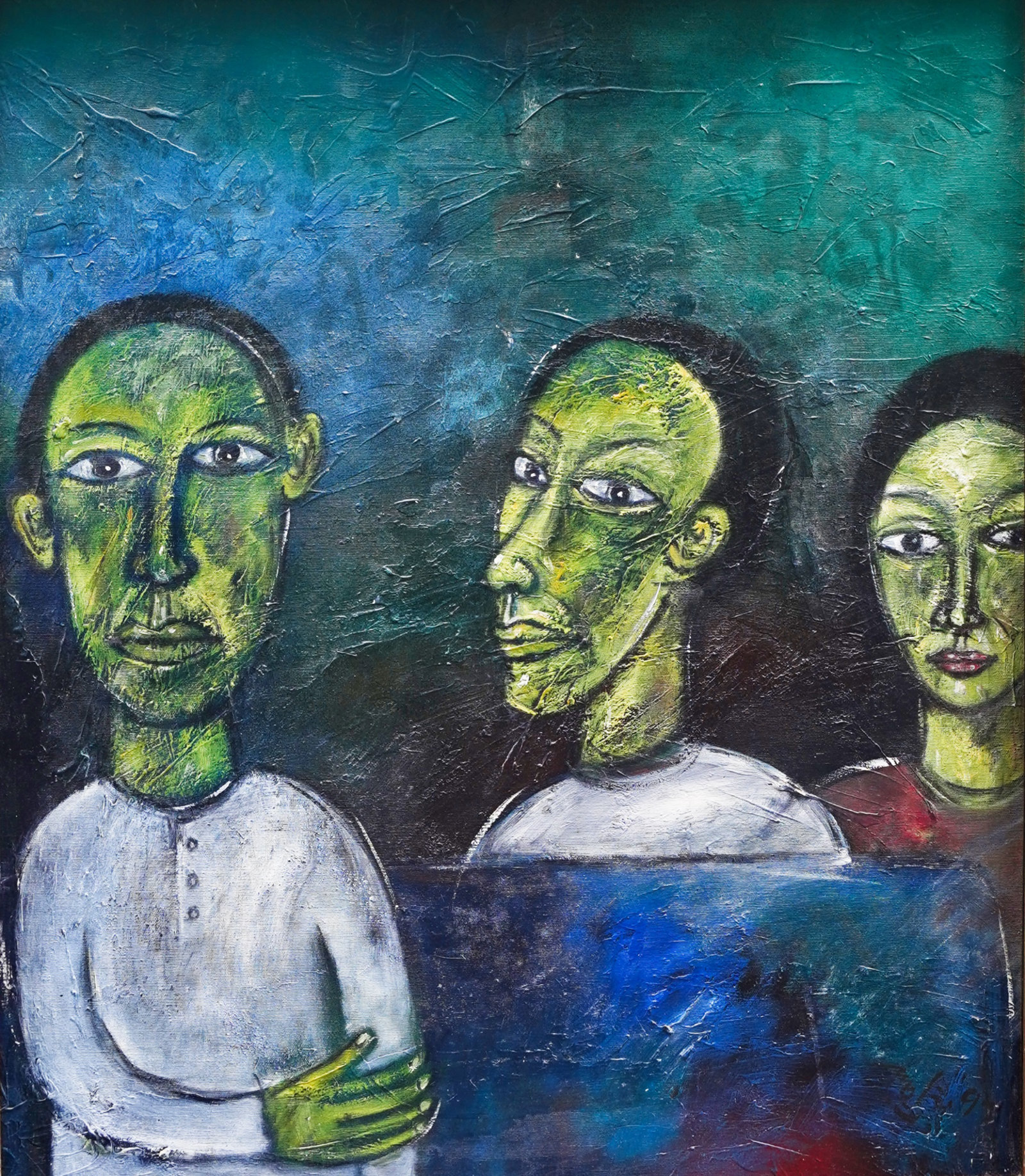 Looking Forward, 1993, Oil on canvas, 80cm x 70cm