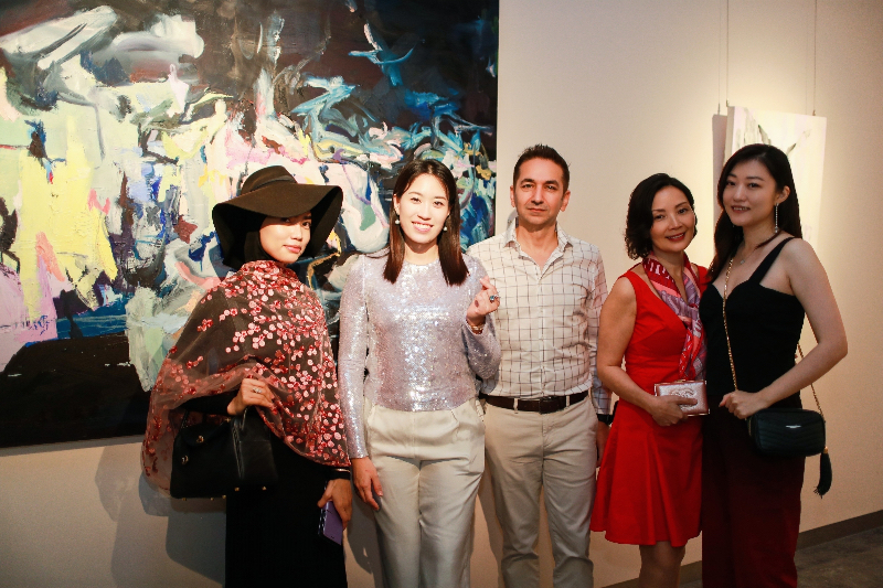 The collectors came to view the art exhibition