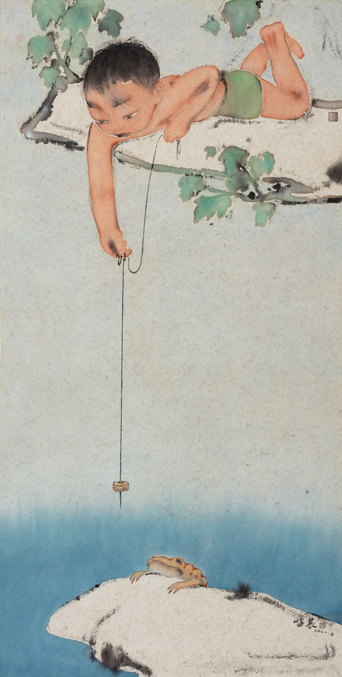 The Bangs, 2021, Ink on paper, Pang Xiaochen