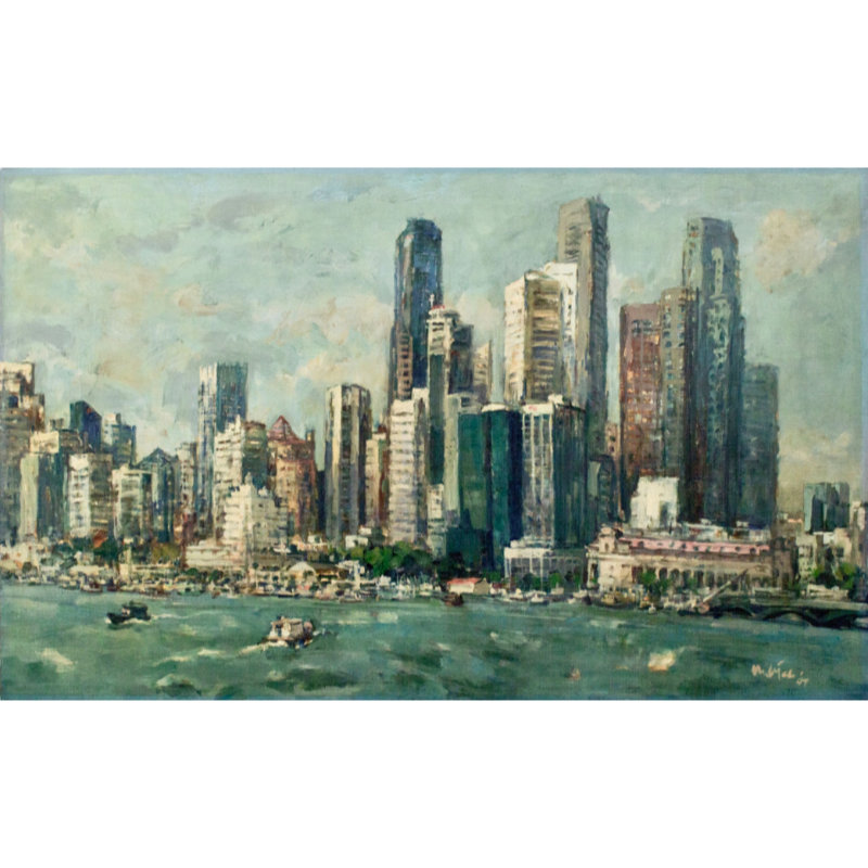 Tan Choh Tee Singapore Skyline 1997 陈楚智 Prestige Art Gallery 品艺画廊