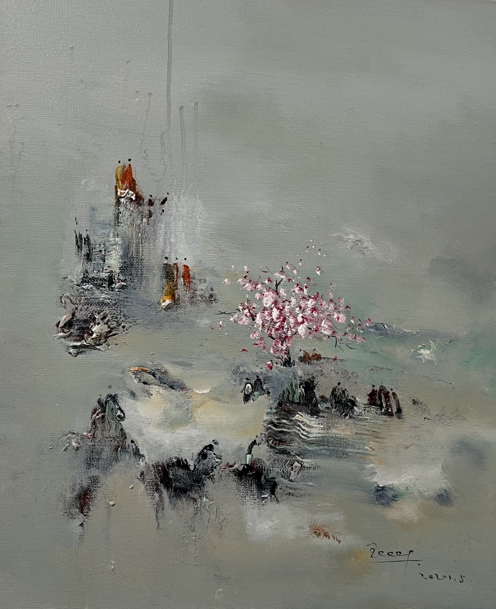 Hidden Peace in Wulin,2021, 60cm x 50cm