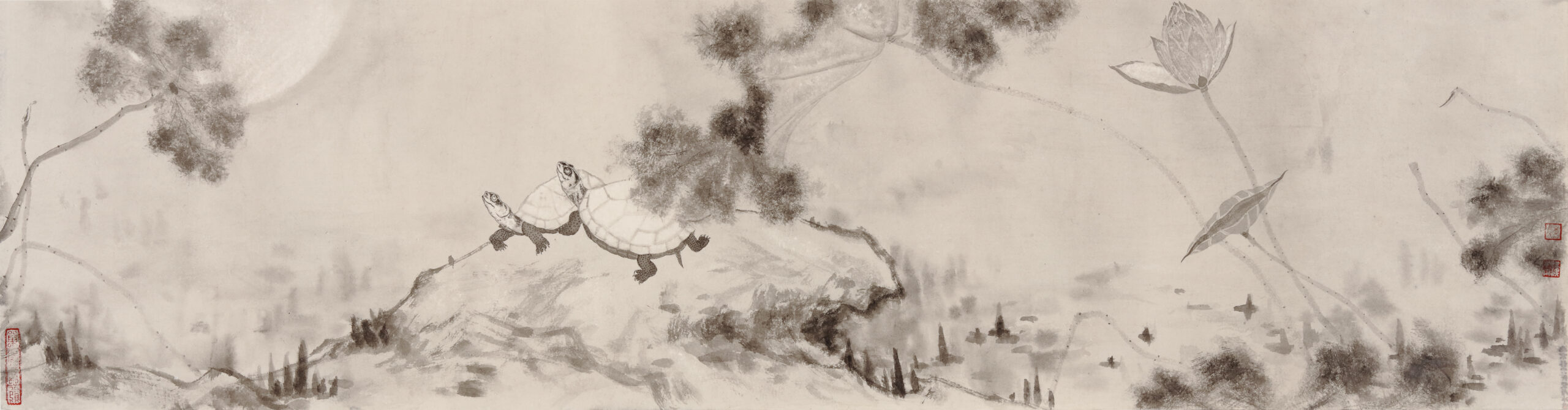 Song of Great Wind·Qingping Yue 大风歌系列·清平乐｜纸本水墨｜136x34cm｜2026