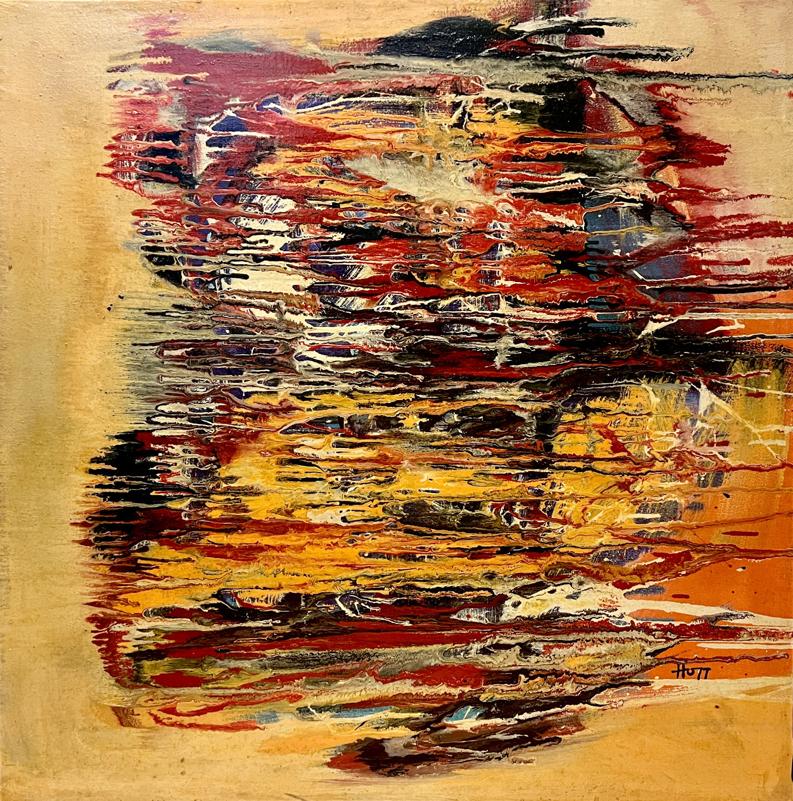 Ode to West Wind, 1977, Oil on Canvas, 85.5cm x 85cm