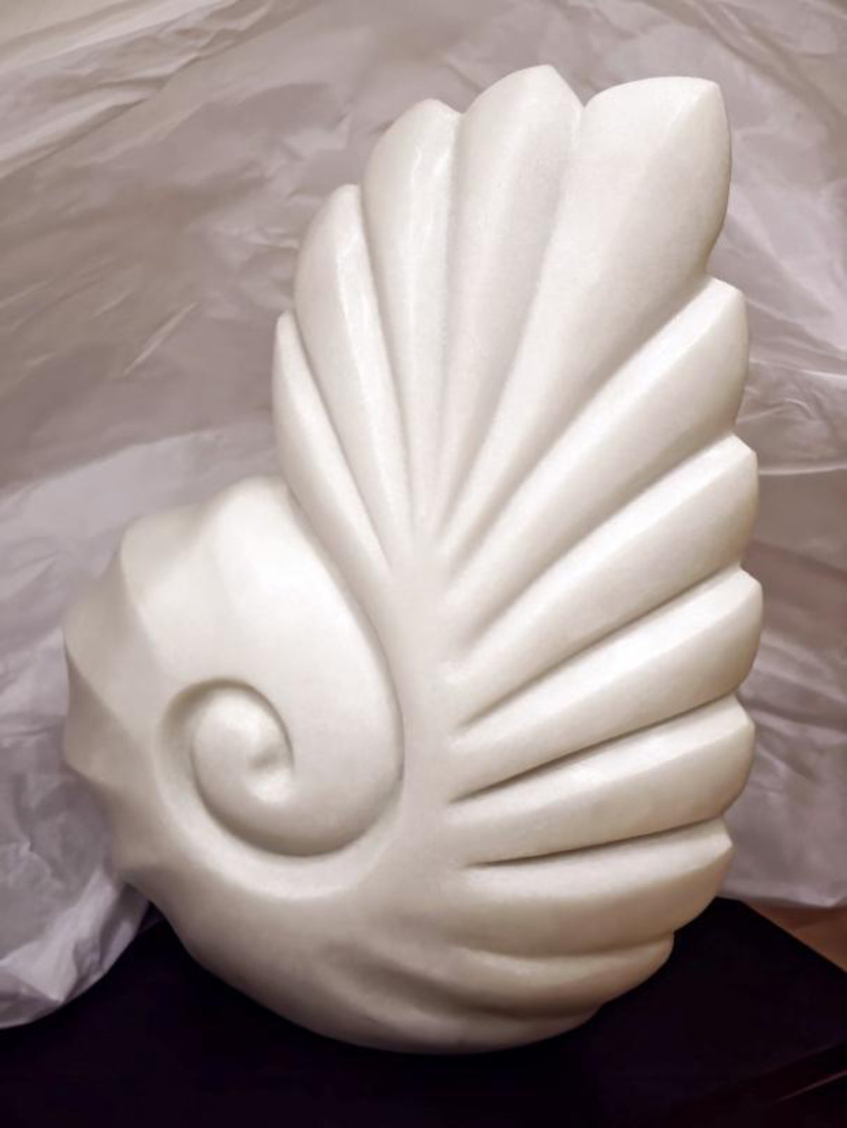 Flora Series 15, Han Sai Por, 2015, White Marble, 36cm x 28cm x 16cm