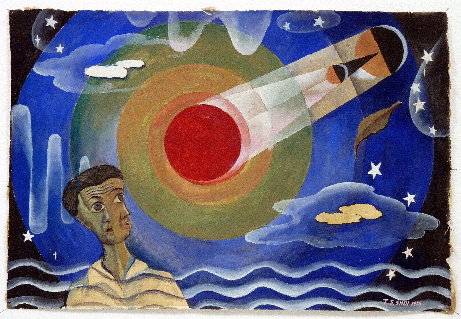 Solar Eclipse 1955 Watercolour on paper 38.5 x 56.5 cm