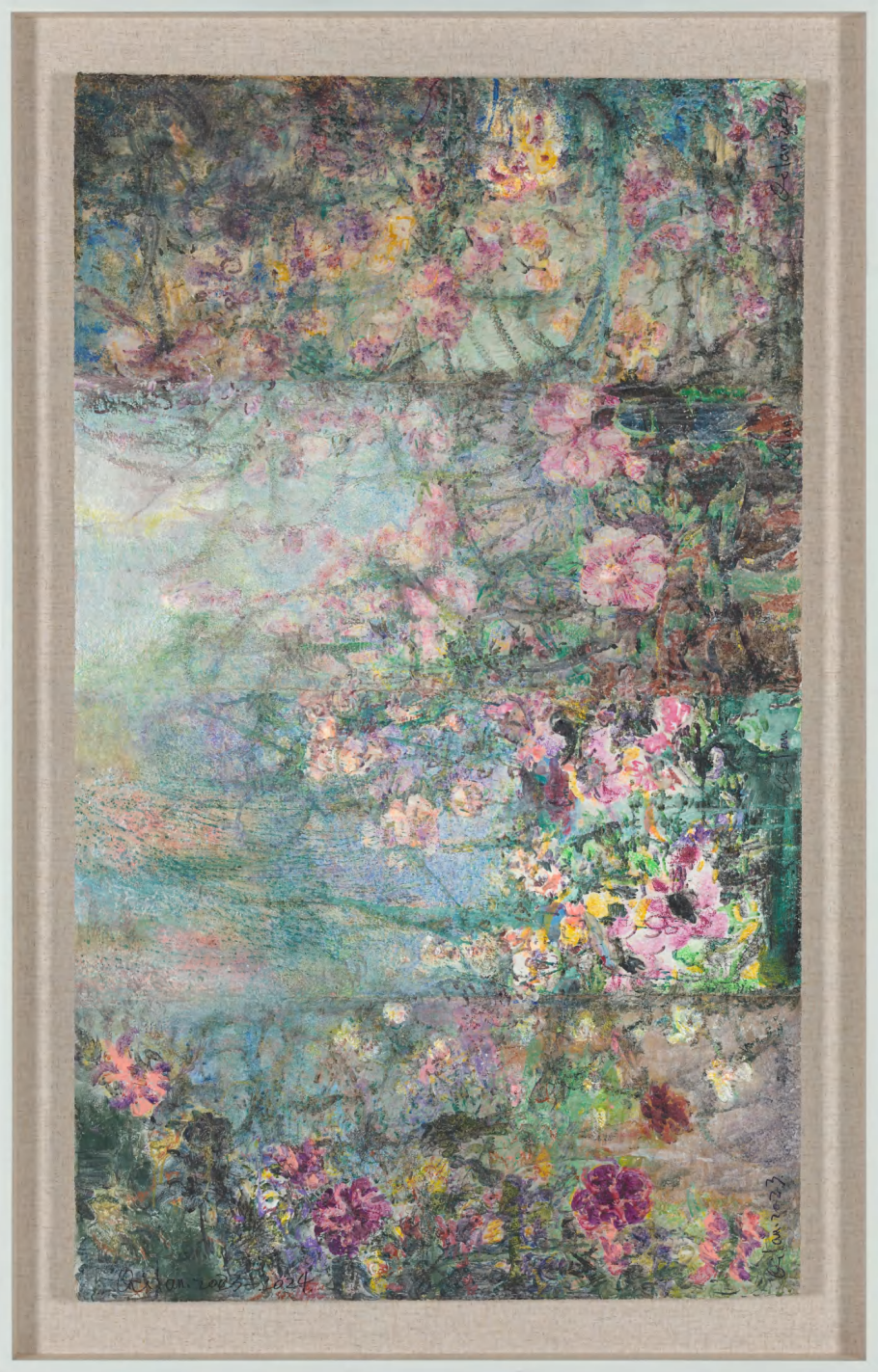 Jin Jiang Spring Fills the Heaven and Earth (I) 2023-2024 Mixed media on handmade bast paper 141 x 84 cm