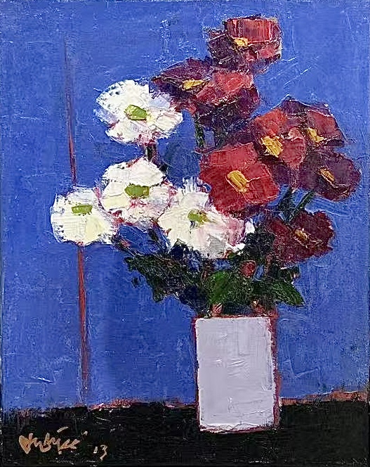 Floral Dreams in Blue 2013 Oil on canvas 35cm x 27.5cm