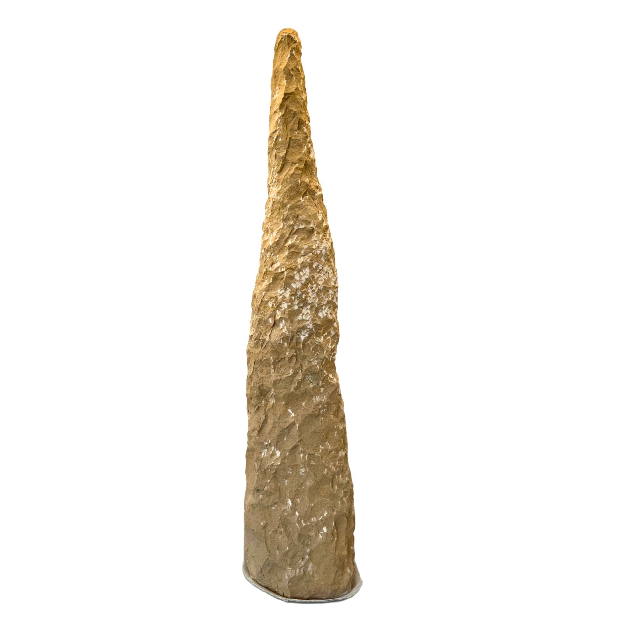 Stone Cone 岩锥，Artist: Han Sai Por Medium: Sand stone Size (h w d): 129 x 29 cm Type: Sculpture Creation Date: 2024