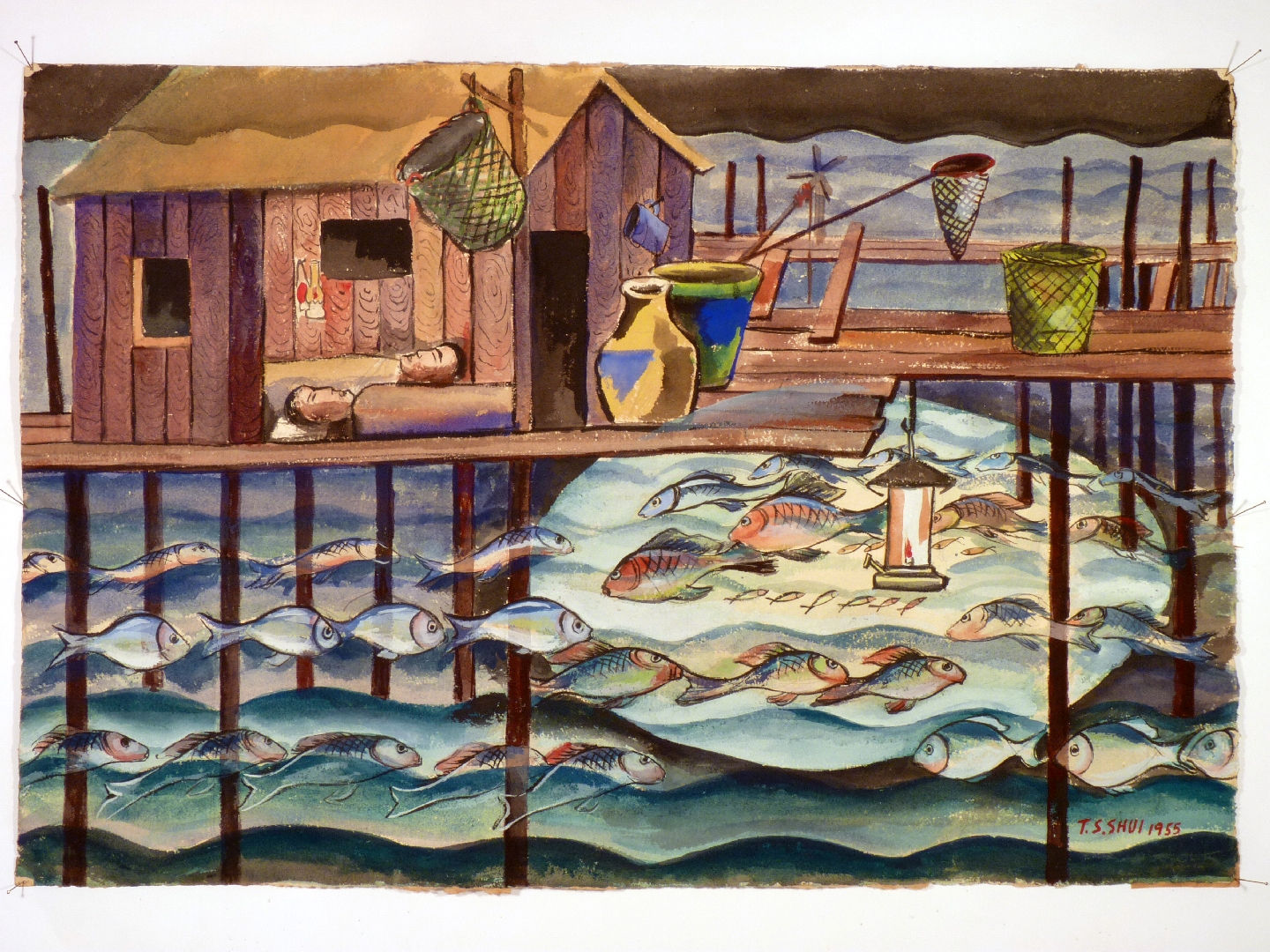 Dream of the Fishermen渔家之梦 1955 Watercolour on paper 38 X 56 cm Dream of the Fishermen 1955 Watercolour on paper 38 X 56 cm