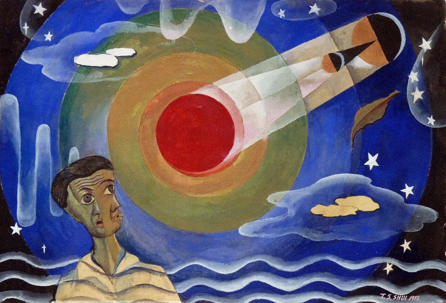 Solar Eclipse 1955 Watercolour on paper 38.5 x 56.5 cm