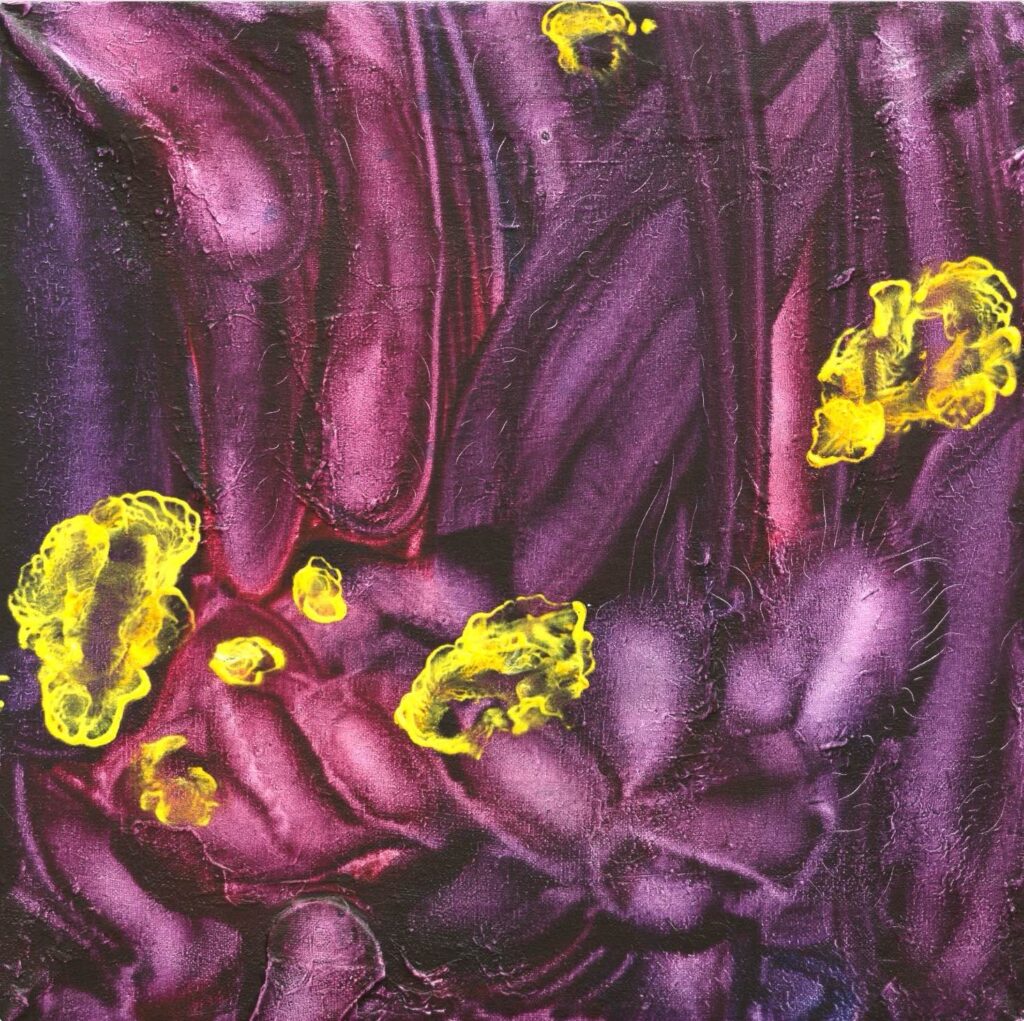 a452b4cebc4d643d277c5c6f532e2a1a 丛林 - 根茎 2024 布面油画 25.5 x 25.5 cm