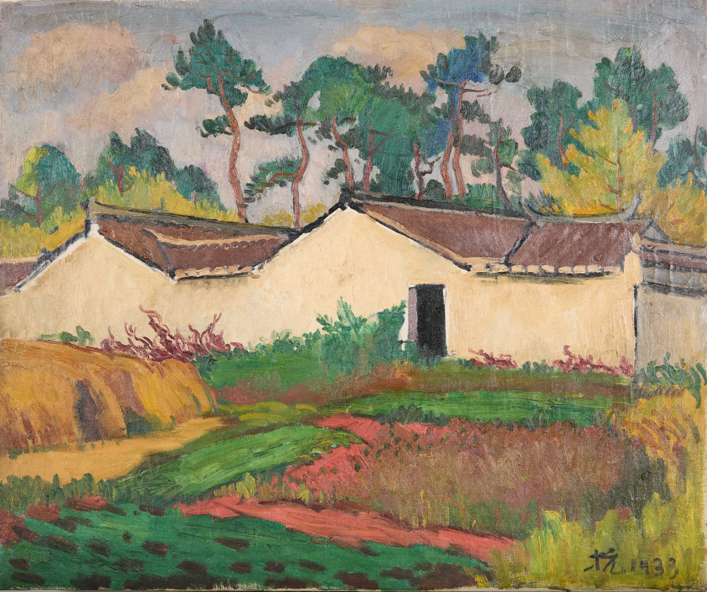 上海郊区，Artist: Liu Kang Size (h w d): 60 x 70.5 cm Medium: Oil on canvas Creation Date: 1933