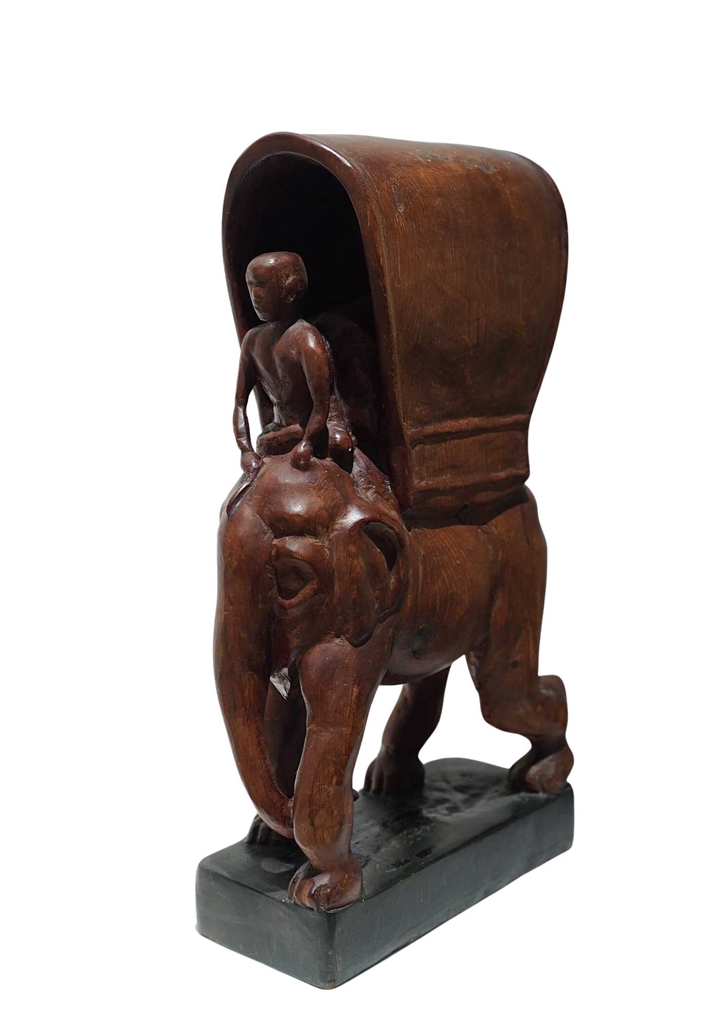 59_jlhmbx Elephant’s Carriage Shui Tit Sing Size: 45 x 25 x 11 cm Medium: Wood Carving Creation Date: 1972