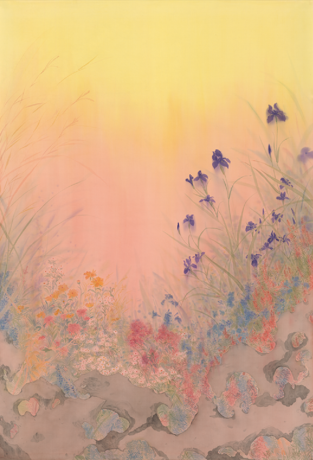 花间意·凝晖 Sentiments among Flowers · Gathered Radiance 187x127cm 绢本设色 2025