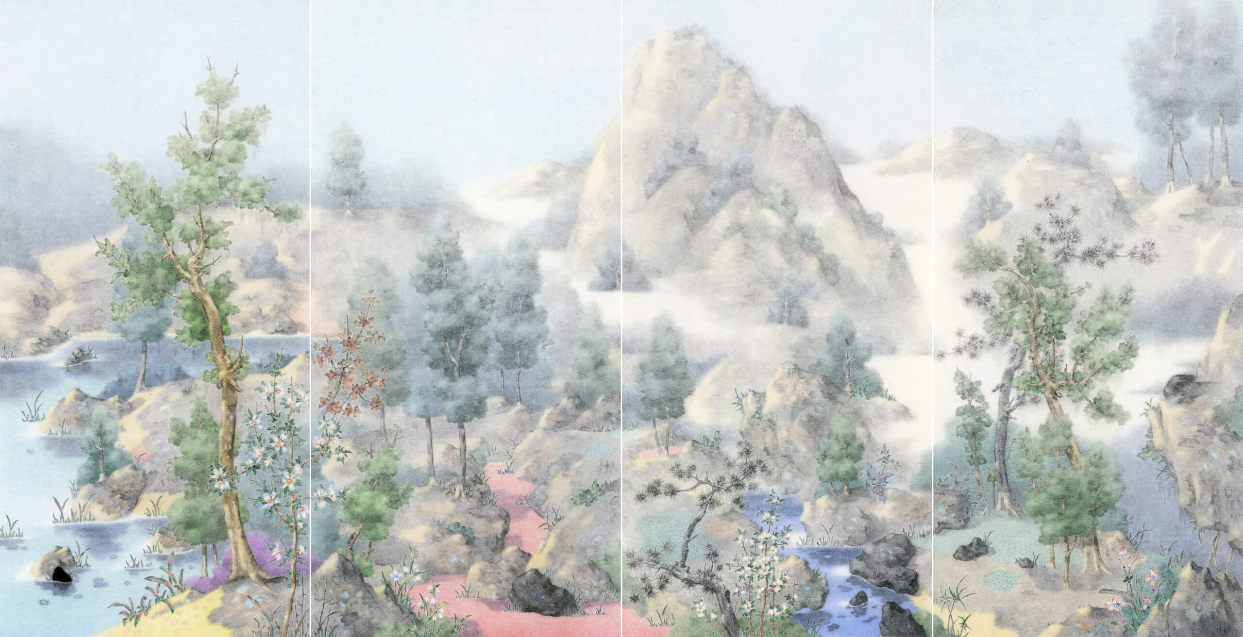 诸野之峰 280x544cm 2023 象罔寻境-绢本设色-240×180cm-2020